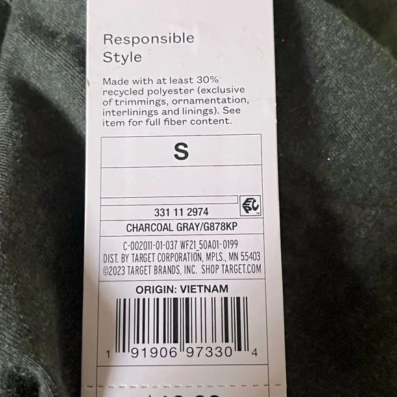 Wild‎ Fable High Rise Legging Womens Small Charcoal Gray Stretchy Comfy NWT - Picture 6 of 10